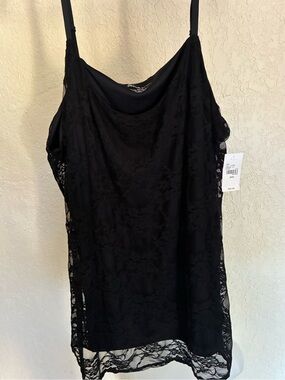 Lane Bryant Black Lace Trim Camisole